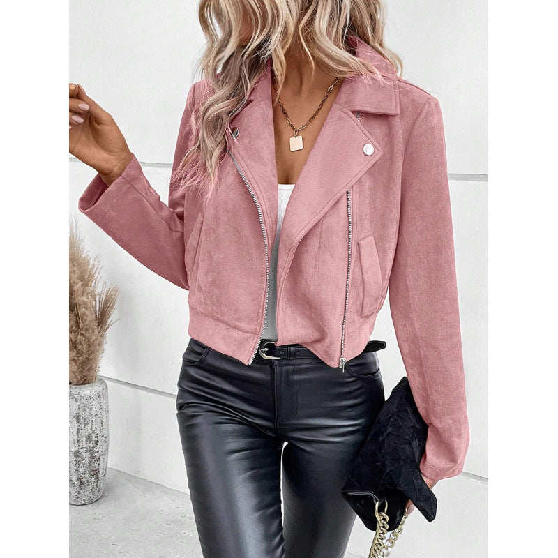 Damen Wildlederjacke Kurz Norvielle