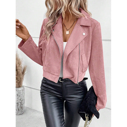 Damen Wildlederjacke Kurz Norvielle