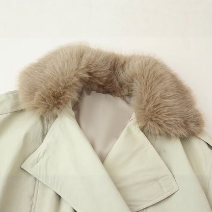 Damen Übergangsjacke Pelzkragen
