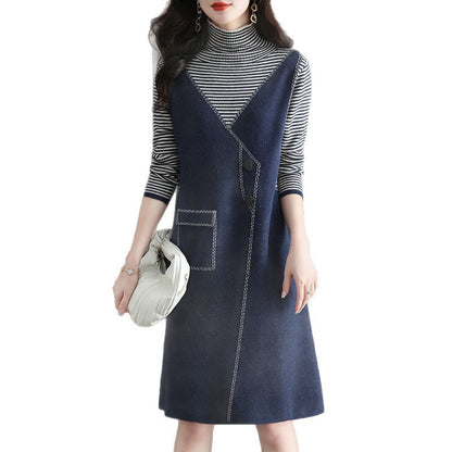 Damen Wickelkleid mit seitlicher Knopfleiste Norvielle