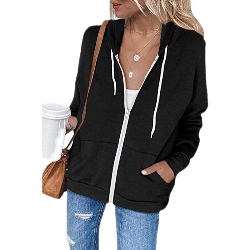 Damen Kapuzenpullover Leicht Atmungsaktives Material Taschen