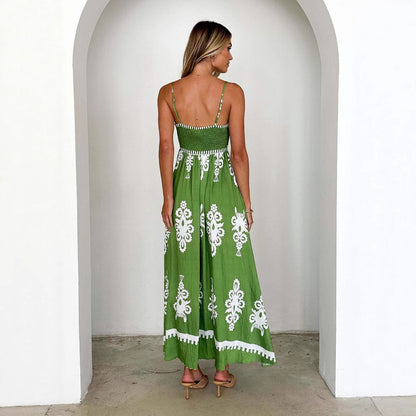Damen Sommerkleid Elegante Stickerei Norvielle