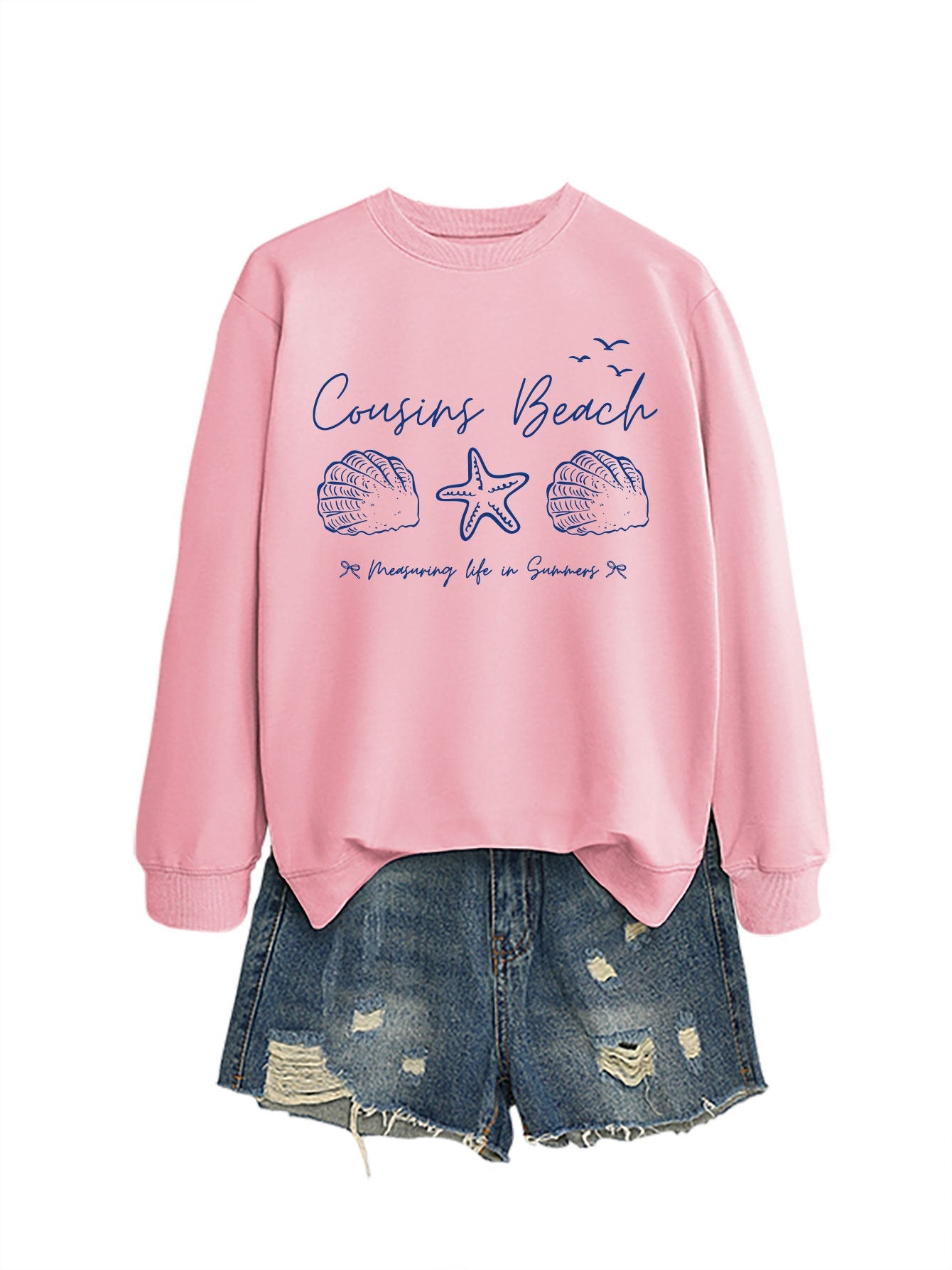 Damen Sweatshirt Maritimes Motiv Bequemer Schnitt Norvielle