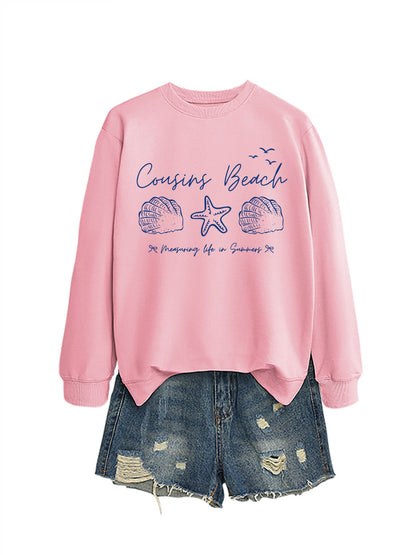Damen Sweatshirt Maritimes Motiv Bequemer Schnitt Norvielle