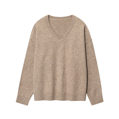 Damen Pullover V-Ausschnitt Weichwolle Norvielle