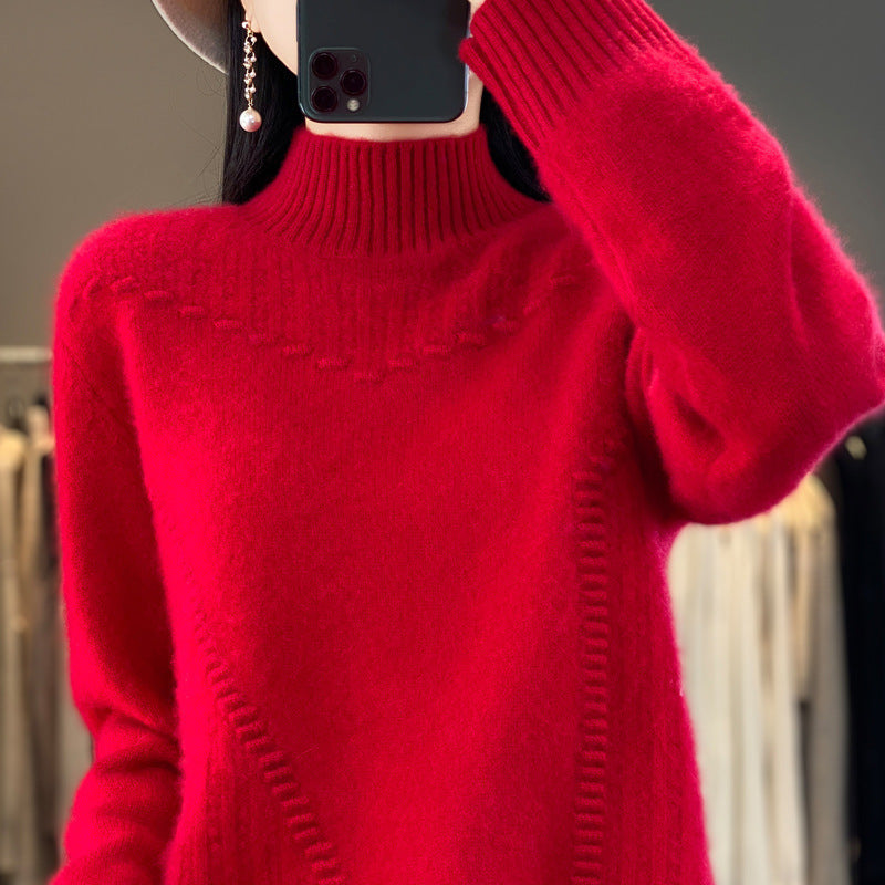 Damen Strickpullover Asymmetrisch Norvielle