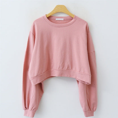 Damen Cropped Pullover Ballonärmel Norvielle
