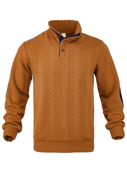 Herren Strickpullover Hochkragen Muster - Norvielle