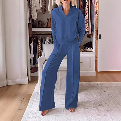 Damen Loungewear-Set V-Ausschnitt Weit Norvielle