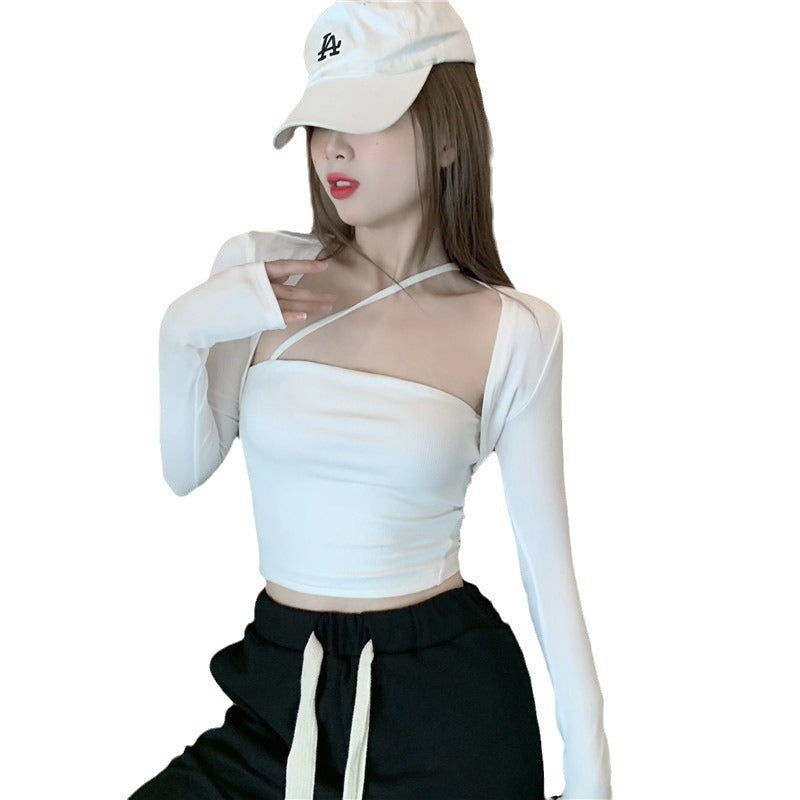 Damen Langarmoberteil Asymmetrisch