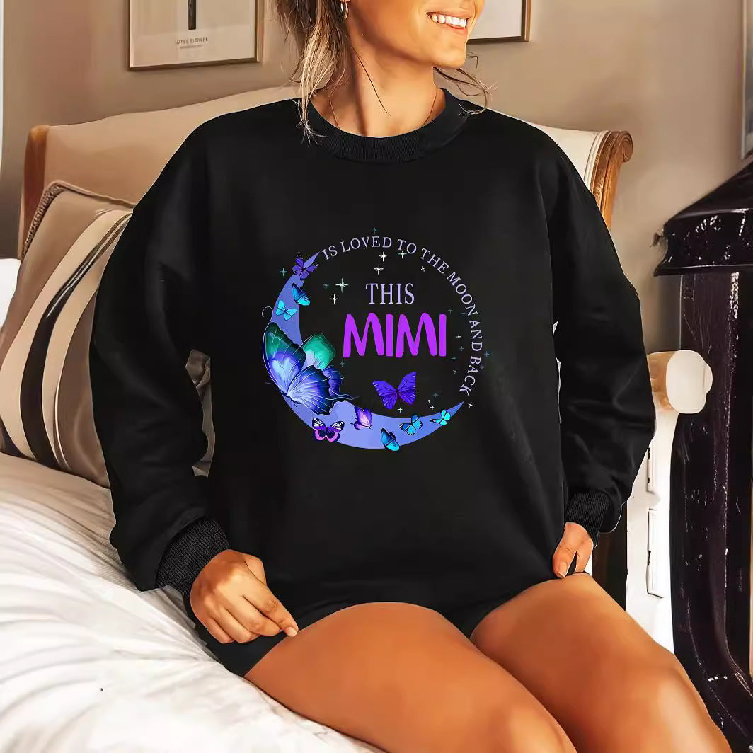 Damen Sweatshirt Grafikdesign Baumwolle