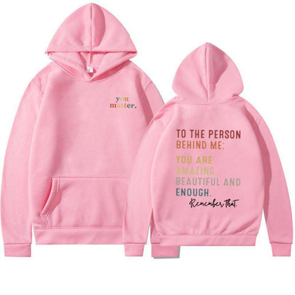 Damen Kapuzenpullover Motivierender Schriftzug