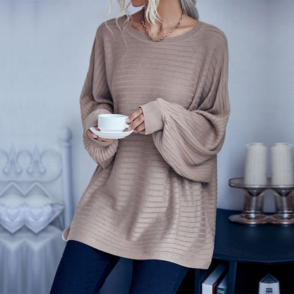Damen Strickpullover Lässig Weitem Schnitt Norvielle