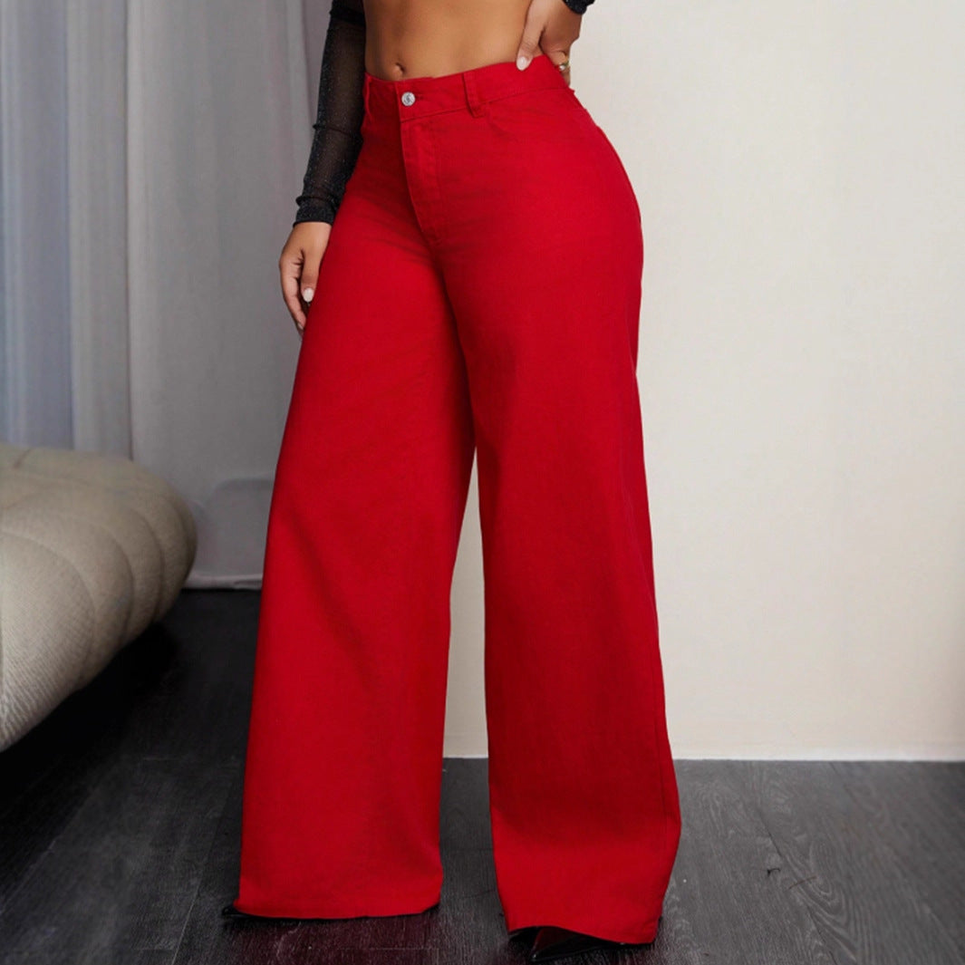 Damenweite Hochbundhose Eleganter Schnitt Norvielle
