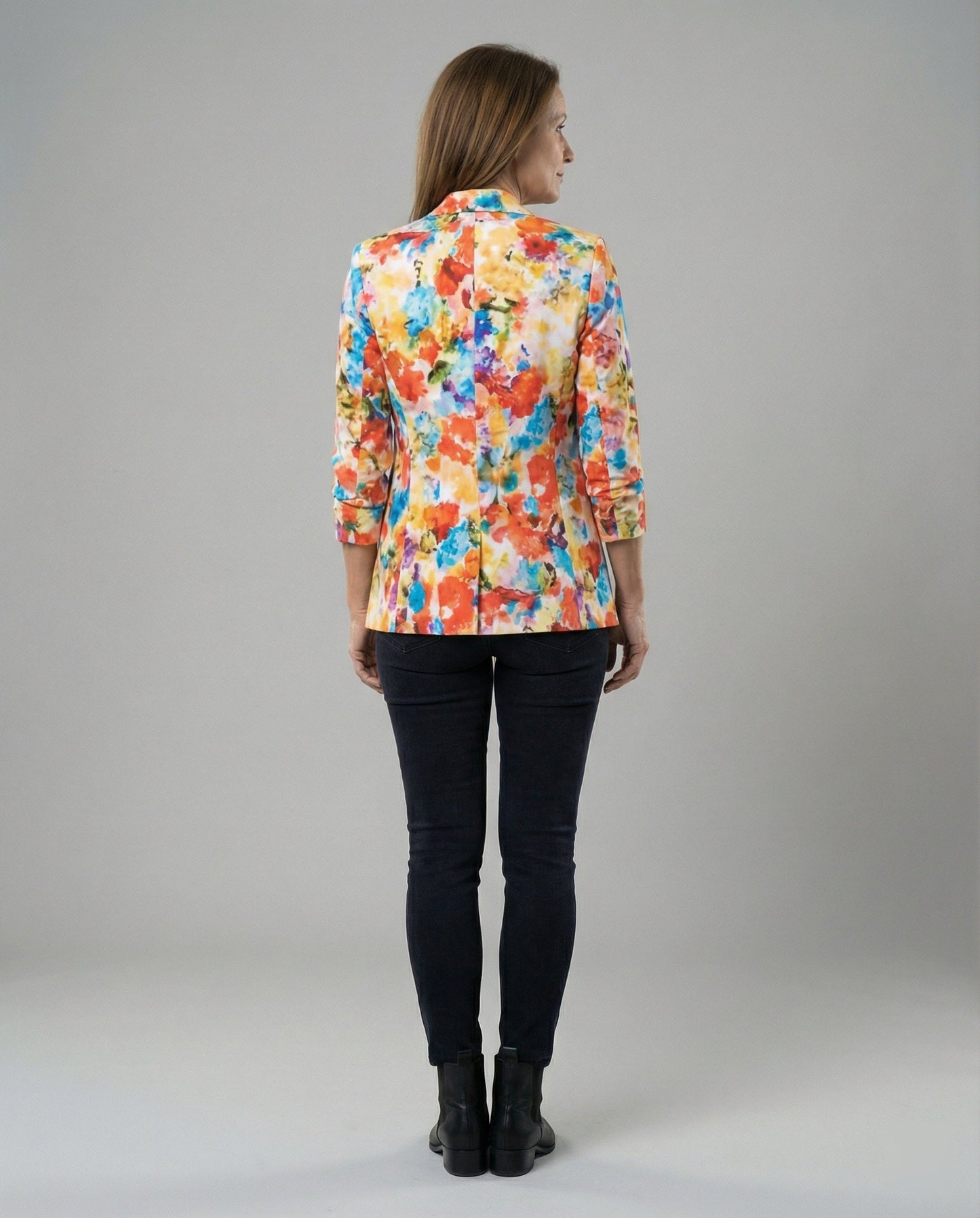 Damen Blazer Floralmuster Elegantes Design