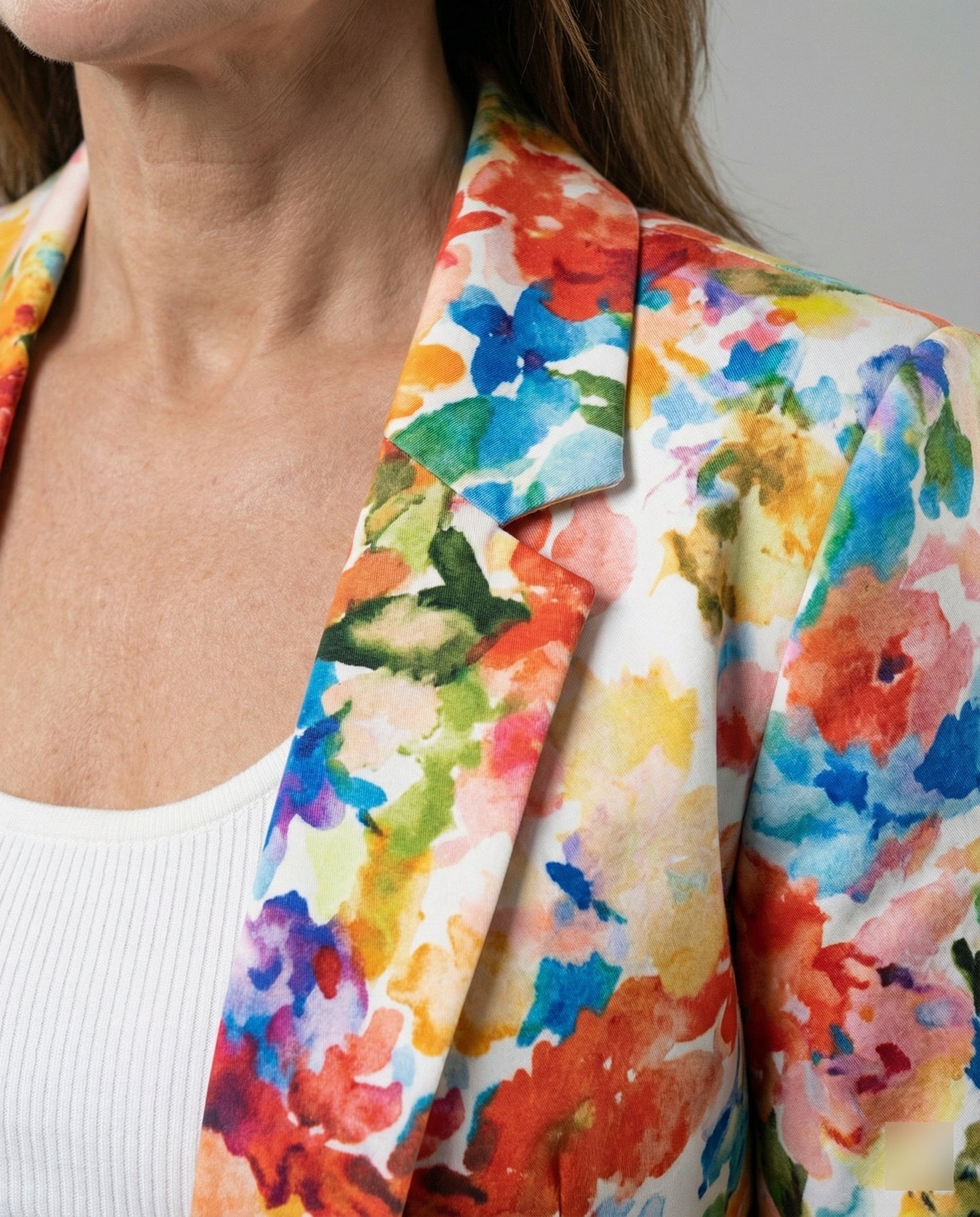 Damen Blazer Floralmuster Elegantes Design