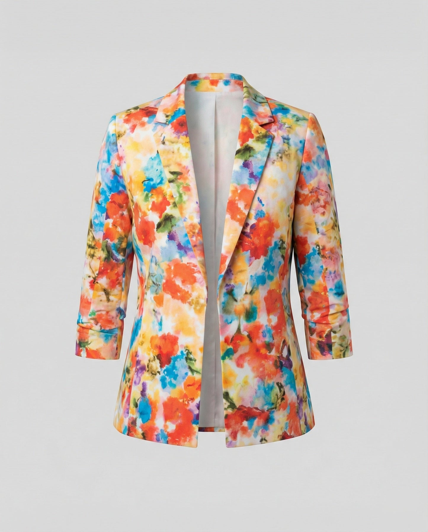 Damen Blazer Floralmuster Elegantes Design