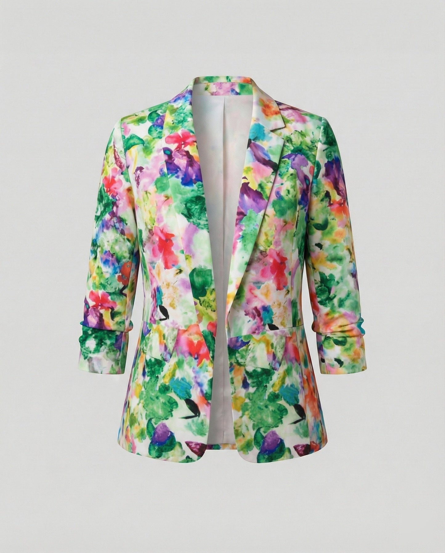 Damen Blazer Floralmuster Elegantes Design