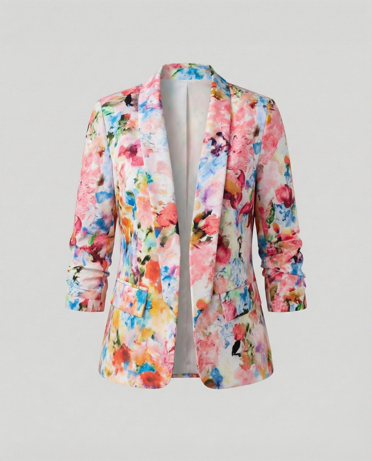 Damen Blazer Floralmuster Elegantes Design