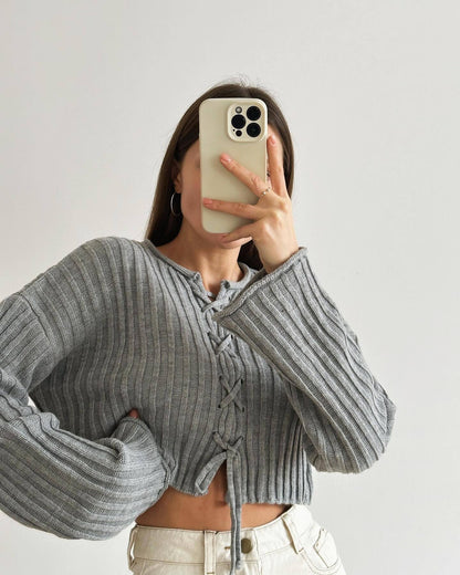 Damen Strickpullover locker Norvielle Zopfdesign