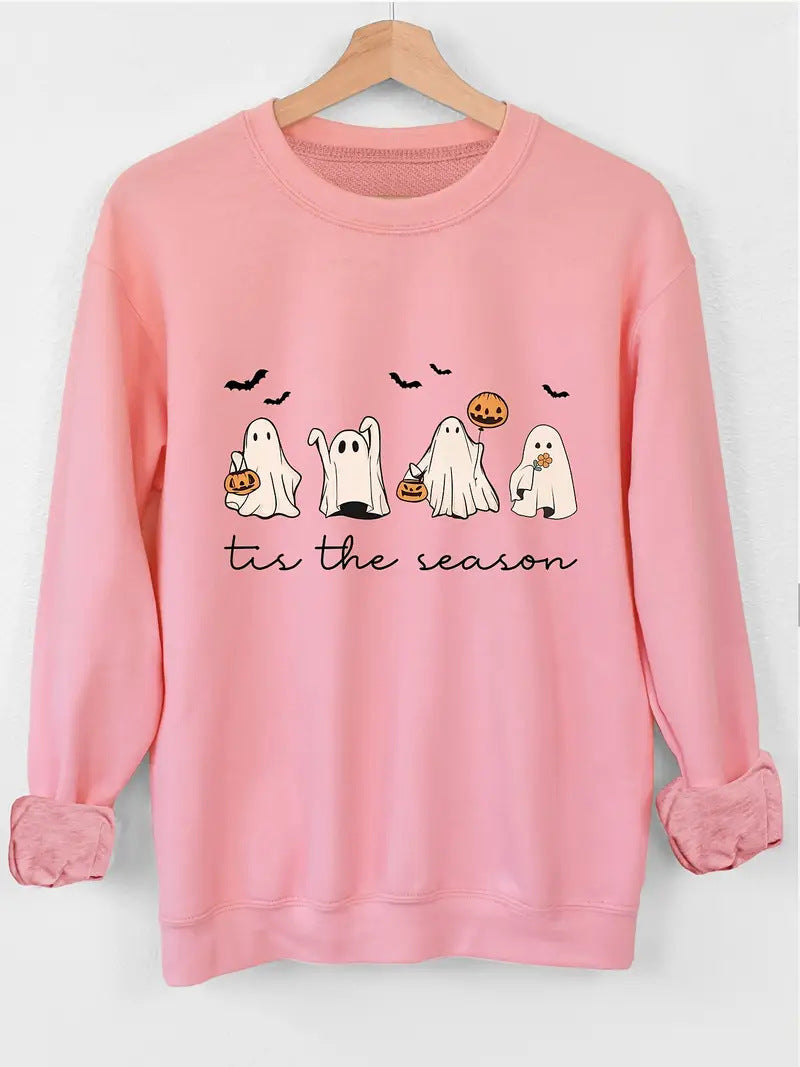 Damen Sweatshirt Halloween Motiv Lässig