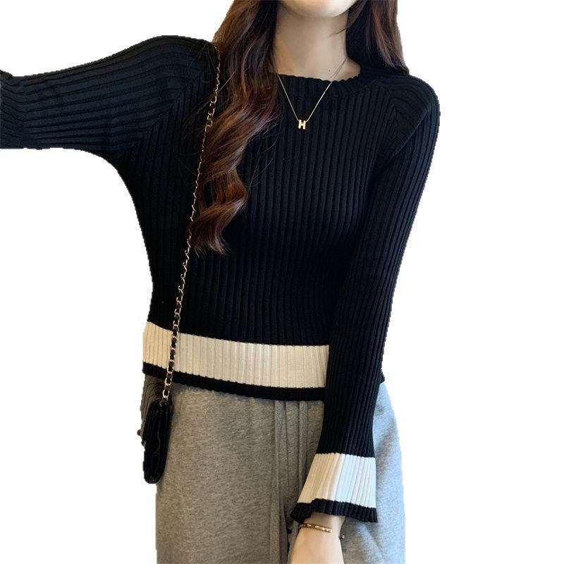 Damen Rippstrickpullover Lässiger Schnitt Norvielle