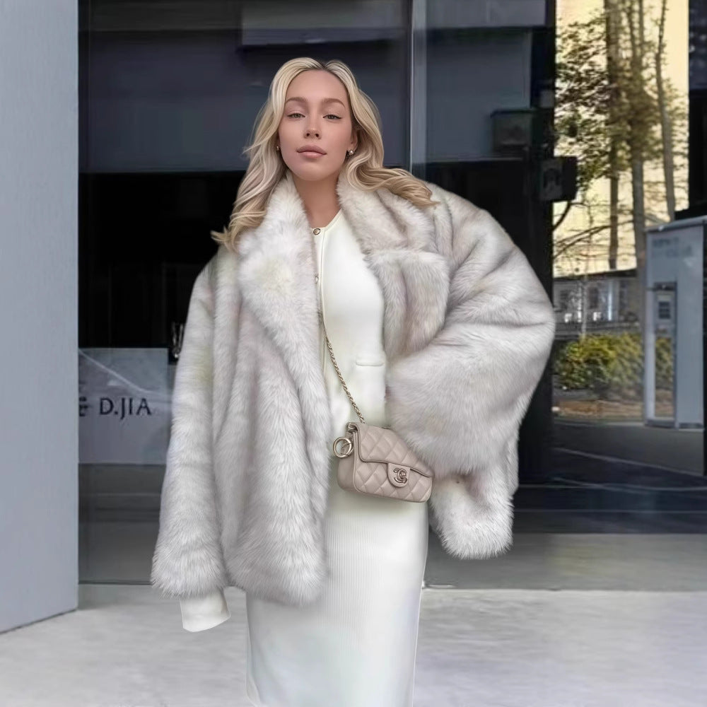 Damen Fleecejacke Voluminöser Schnitt Mit Funkelnden Details Schwarz - Norvielle