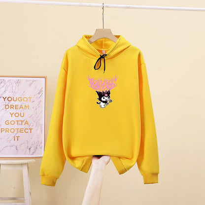 Damen Kapuzenpullover Cartoon-Motiv Norvielle