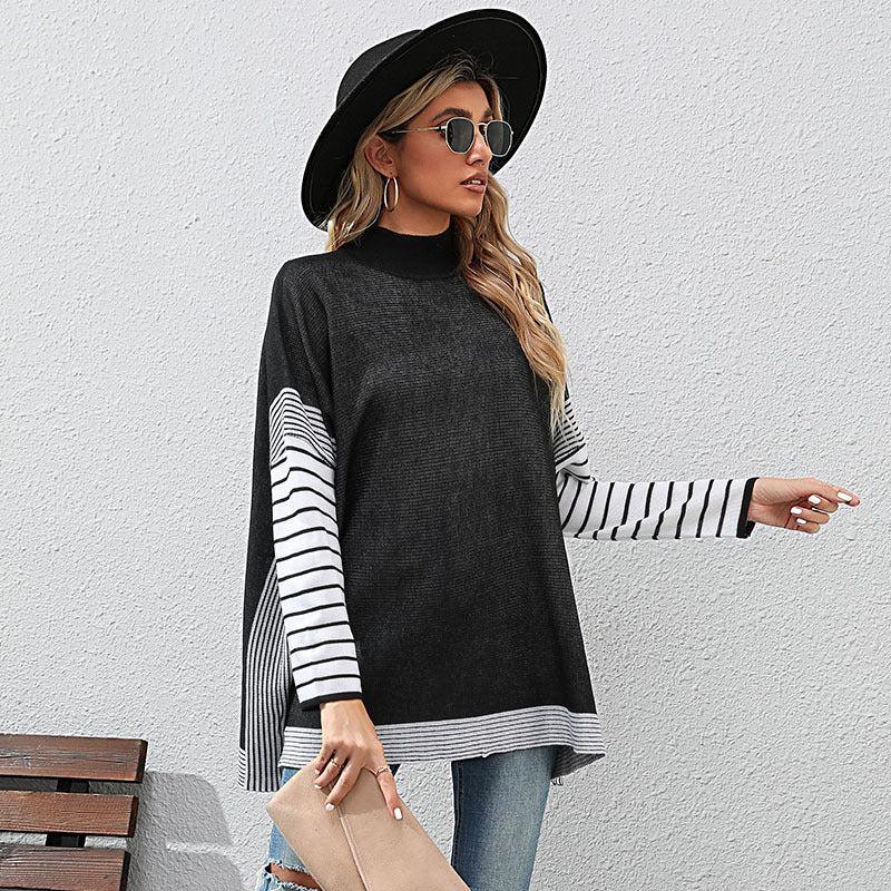 Damen Strickpullover Lässiges Streifenmuster Bequem