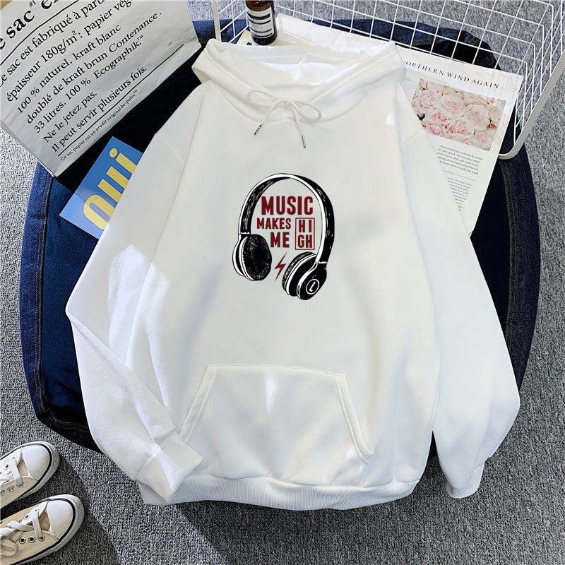 Damen Kapuzenpullover Musik-Design