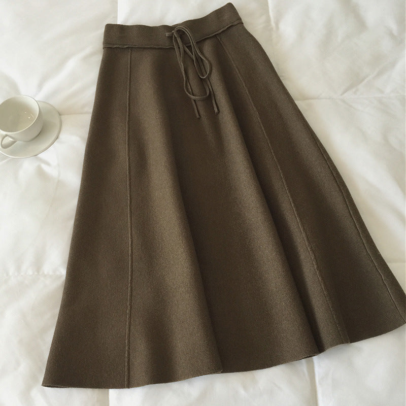 Damen Maxirock Weiches Material Kordelzug