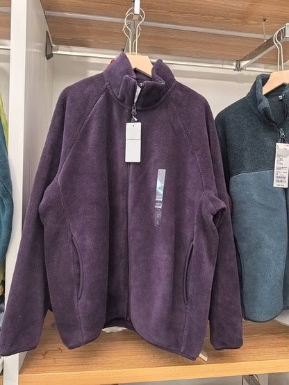 Damen Fleecejacke Hochkragen Seitentaschen Norvielle