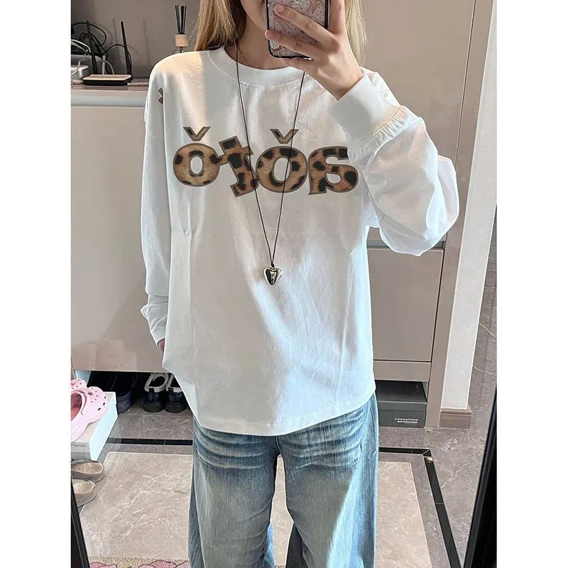 Damen Langarmshirt Grafikdesign Norvielle