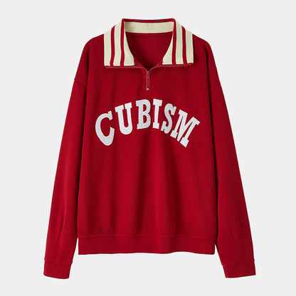 Damen Sportpullover Kontrastkragen Norvielle