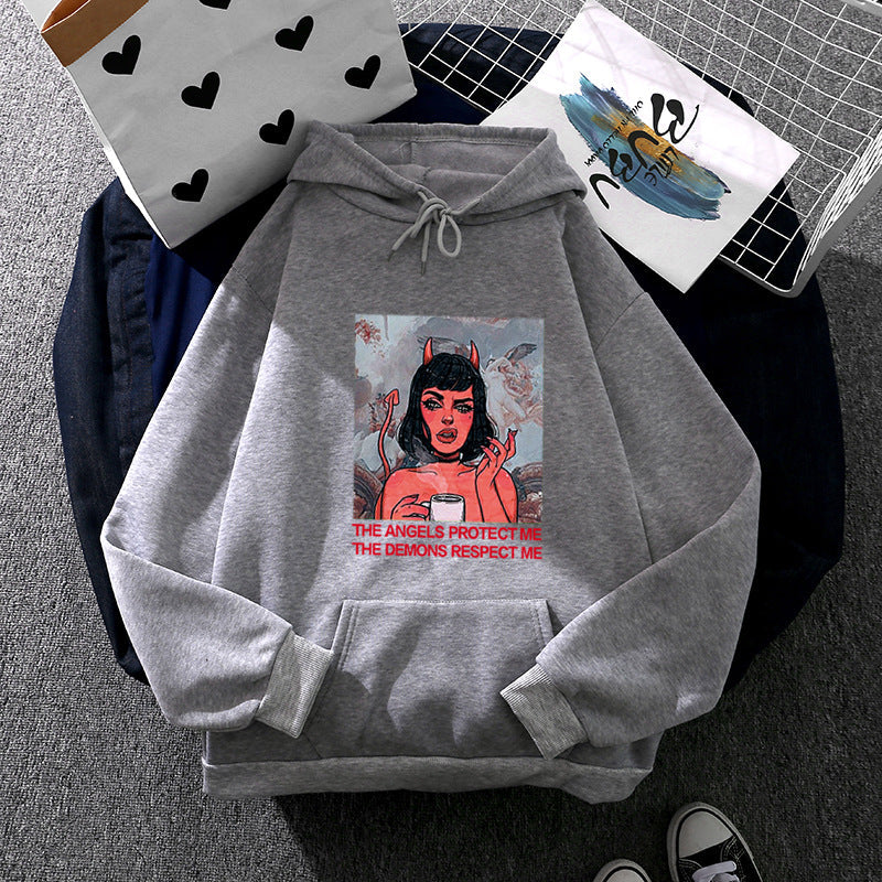 Damen Hoodie Grafikdruck Norvielle