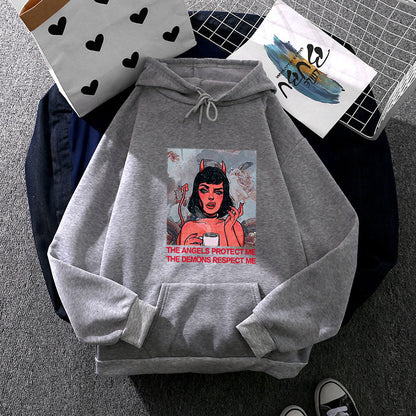 Damen Hoodie Grafikdruck Norvielle
