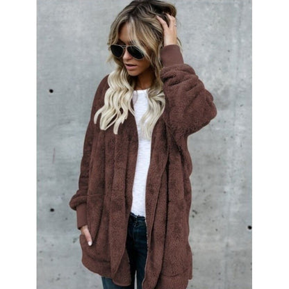 Damen Fleecejacke Weiches Innenfutter Praktische Taschen Norvielle