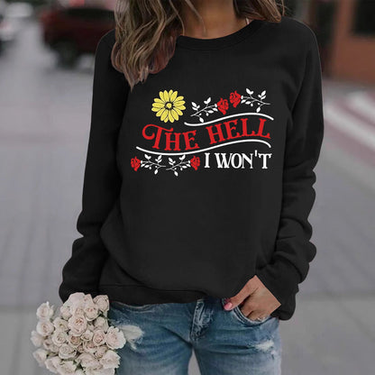 Damen Sweatshirt Verspielt Motiv Bequem Norvielle