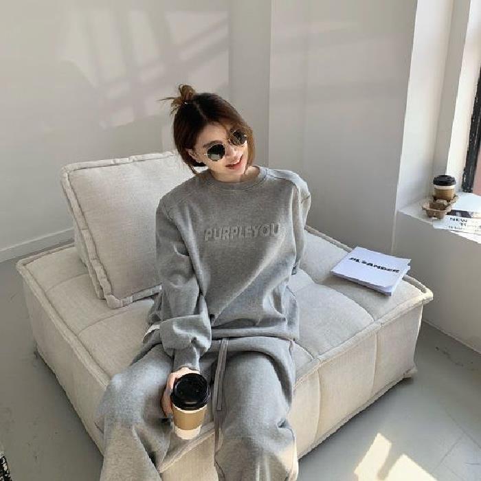 Damen Oversized Sweatshirt Lounge-Outfit Jogginghosen Norvielle