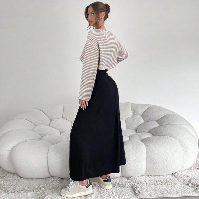 Damen Maxirock Elastischer Bund Norvielle