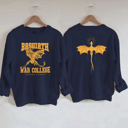 Damen Sweatshirt Drachenmotiv College-Design Norvielle