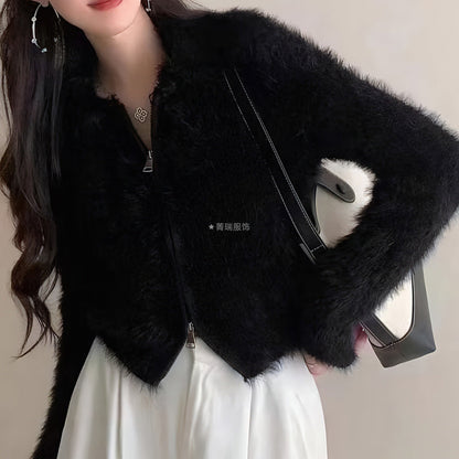 Damen Kurzjacke Flauschig Norvielle