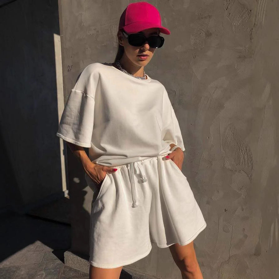 Damen Shorts-Set mit Oberteil und Knöpfen Norvielle