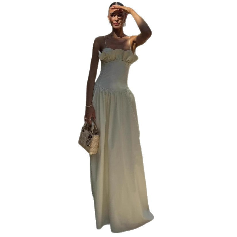 Damen Maxikleid mit Volants Norvielle Elegantes Langkleid