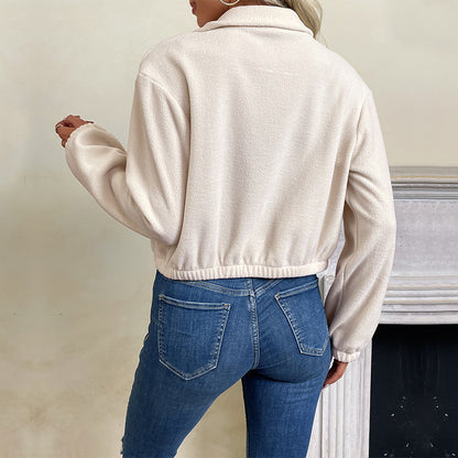 Damen Steppjacke hocher Kragen Reißverschluss Norvielle