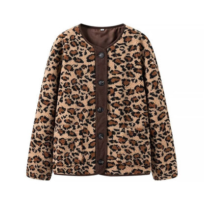 Damen Isolierte Leopardenjacke Wärme Norvielle