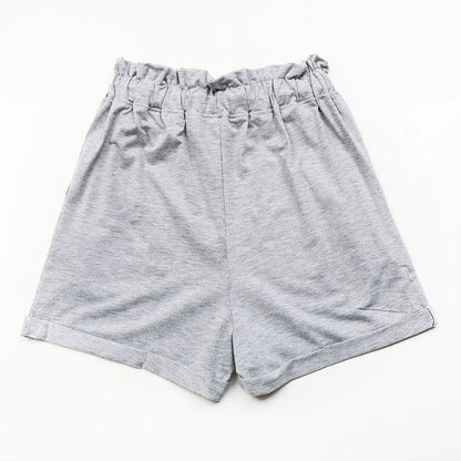 Damen Freizeitshorts Verstellbarer Bund Dekorative Knöpfe