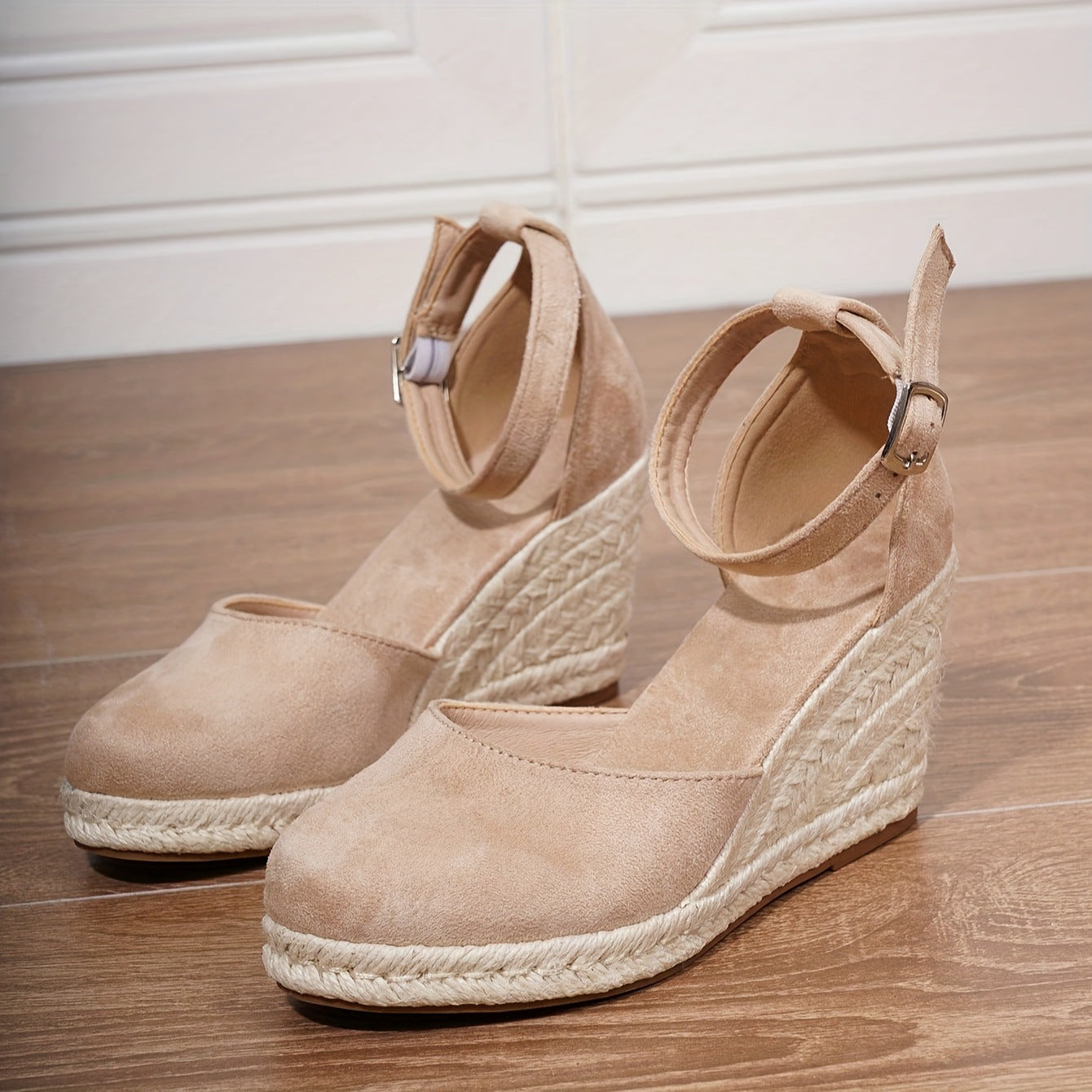 Damen Sandalen Flache Riemen Leder