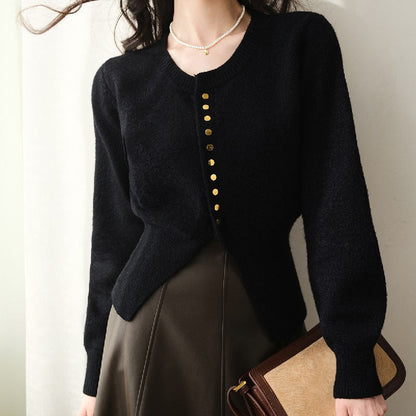 Damen Strickjacke mit Knöpfen Lässiger Schnitt Norvielle