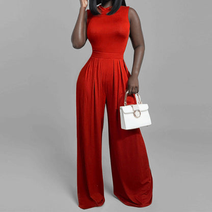 Damen Jumpsuit Weites Bein Florales Design
